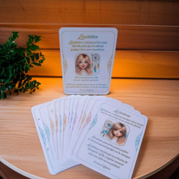 Cartes des émotions pour filles