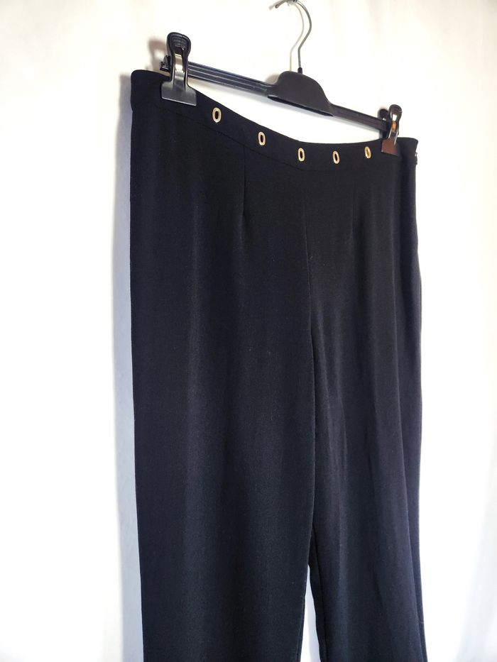 Pantalon Femme Escada Noir - 100% Laine Vierge - Taille 44 - photo numéro 2