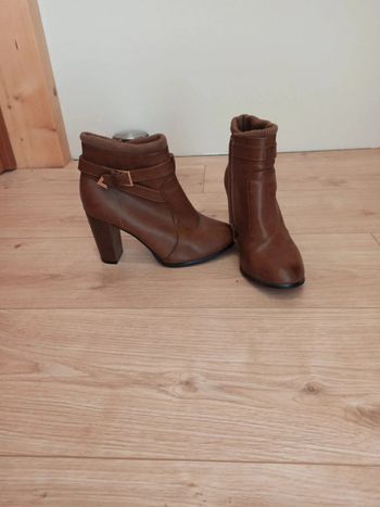 Paire bottines marron
