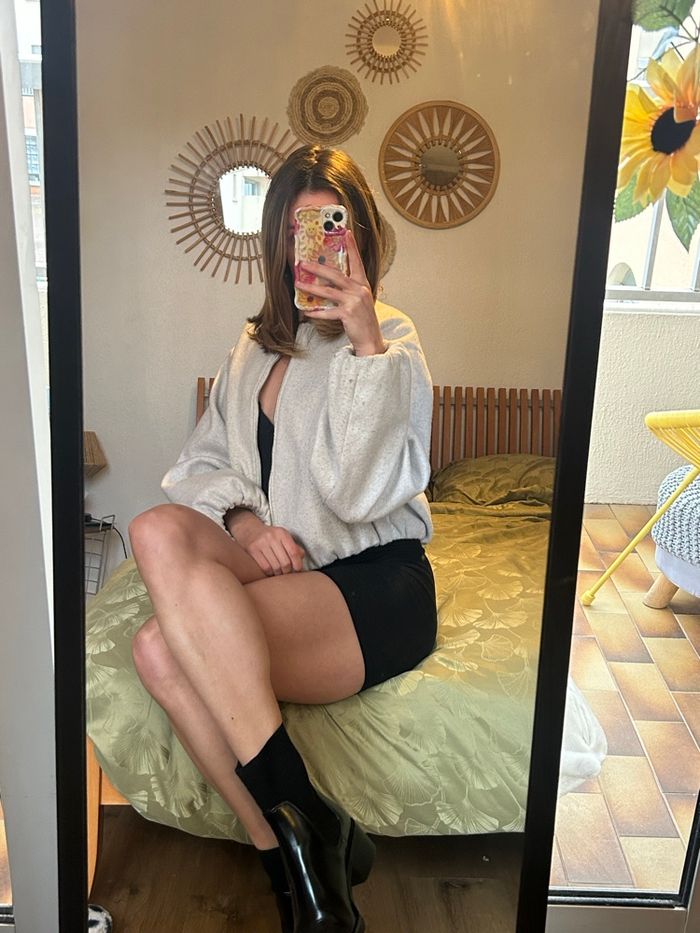 Veste bomber Zara – Gris clair – Taille M - photo numéro 2