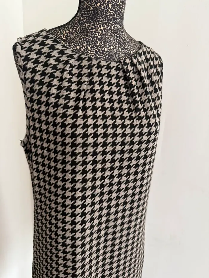 Robe sans manches Nuna Lie T. L - Motif pied-de-poule - photo numéro 2