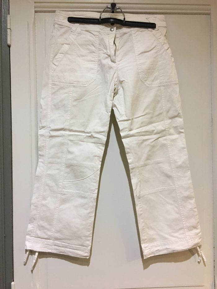 Pantacourt blanc camaïeu taille 38