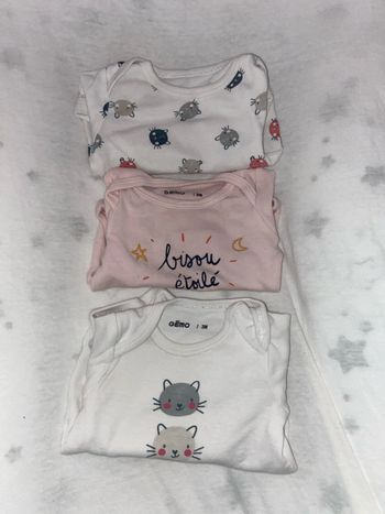 Lot de 3 bodys gemo