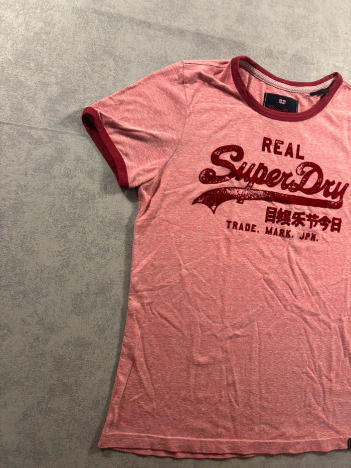 T-Shirt Superdry Rose et rouge Taille M - photo numéro 2
