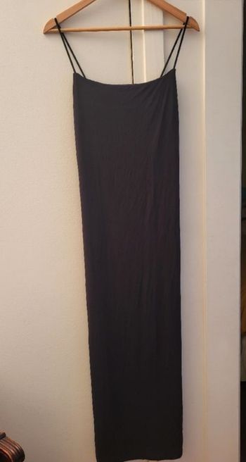 Robe longue noire a bretelles