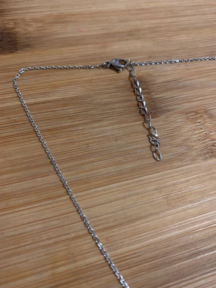 Collier Pendentif Ring - Argenté et Cristal - photo numéro 5