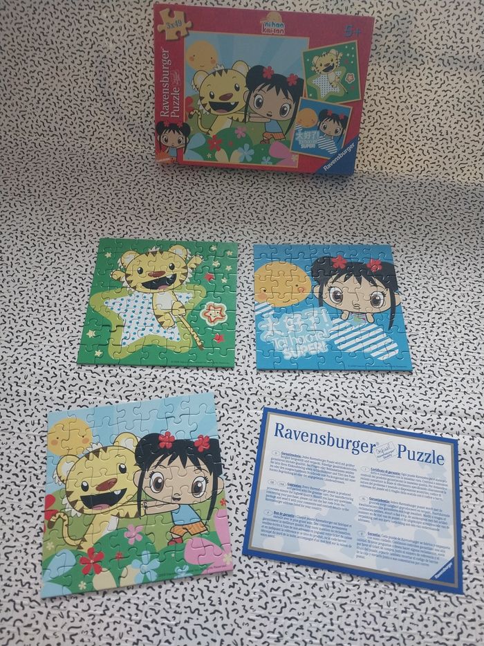 puzzle ravensburger enfant 3x49 pieces ni hao kai lan complet - photo numéro 1