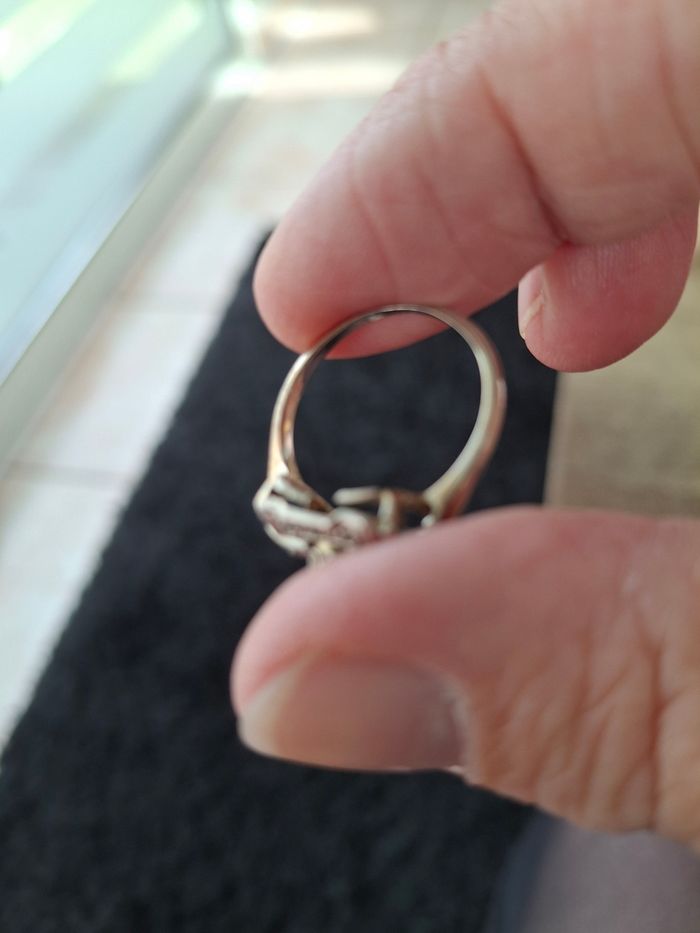 Bague art et déco or blanc et diamant - photo numéro 5