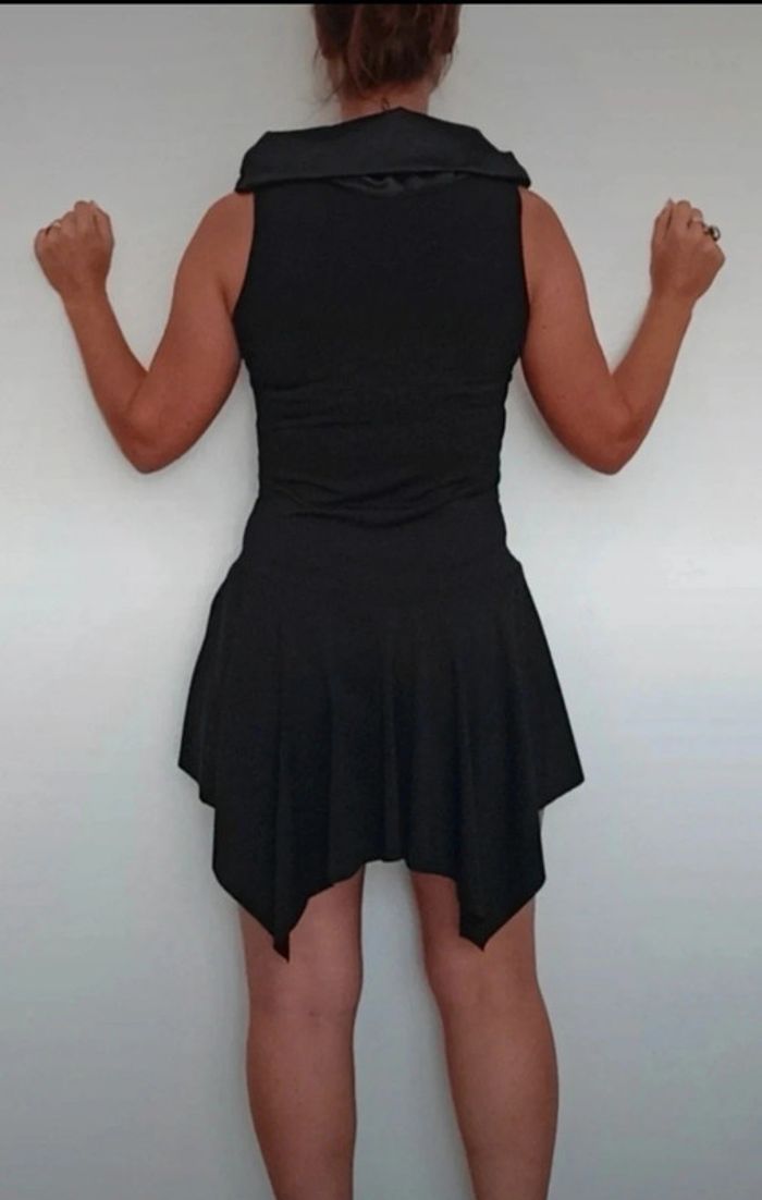 Robe de soirée noire asymétrique taille unique - photo numéro 5