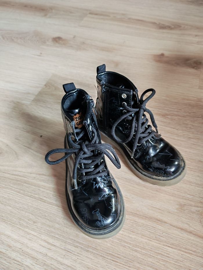 Bottines noires vernies Zara kids pointure 27 - photo numéro 10