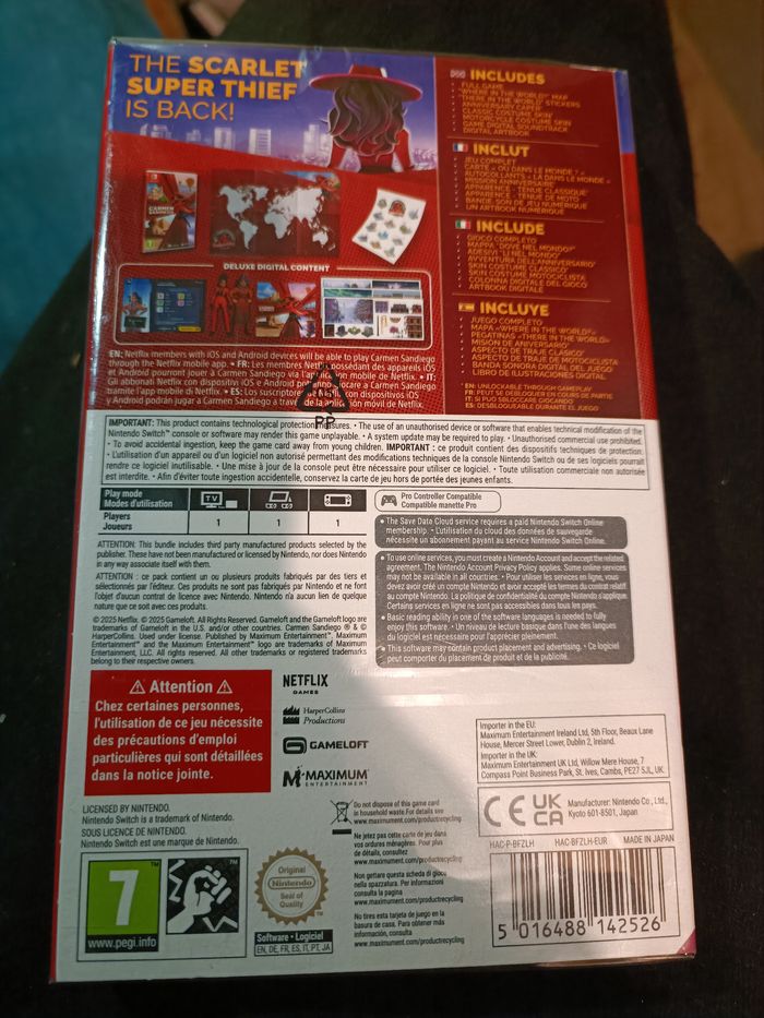 Jeu Carmen San Diego 40e anniversaire Sandiego ab Nintendo switch neuf sous blister - photo numéro 2