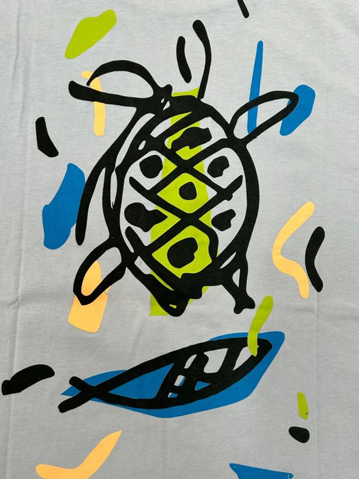 T-shirt Le Gall gris en coton - tortue turtle île Maurice - XXL - photo numéro 2
