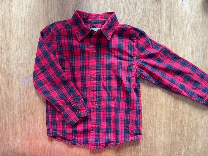 Chemise rouge à carreaux 3 ans - photo numéro 6