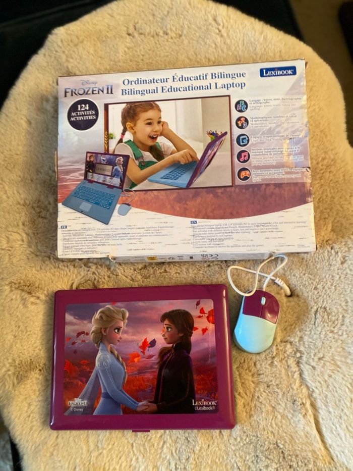 Ordinateur éducatif bilingue Disney Frozen II - Lexibook 124 activités éducatives - photo numéro 3