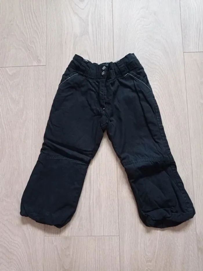 Pantalon doublé polaire noir fille Orchestra 2 ans