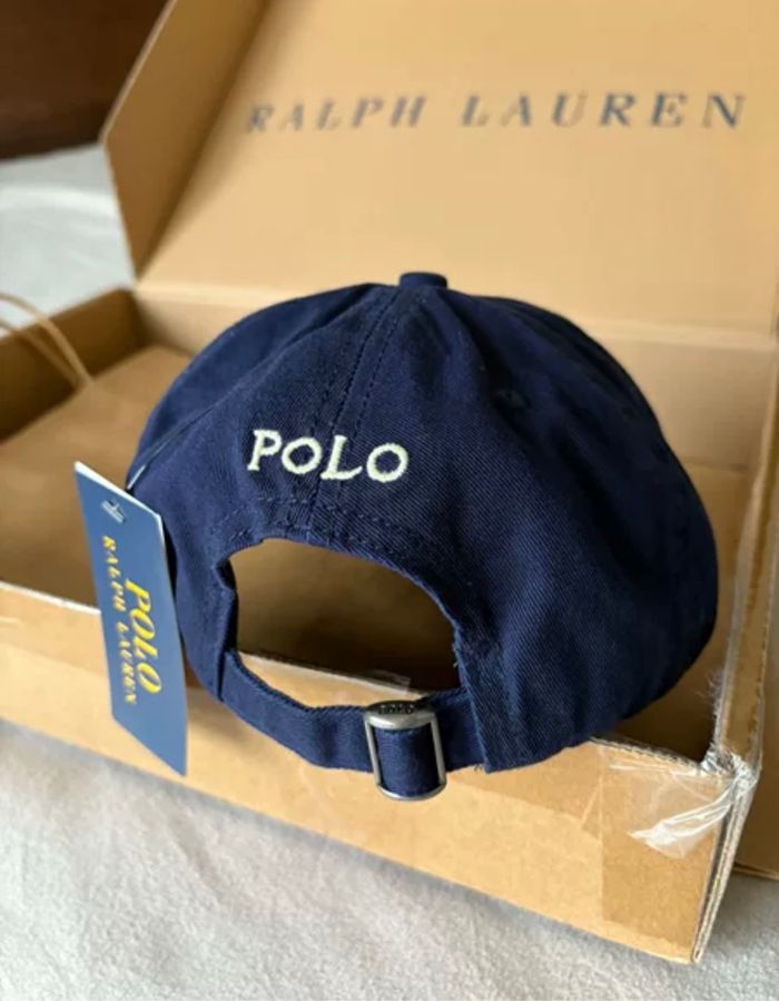 Casquette Ralph Lauren bleu marine logo blanc - photo numéro 2