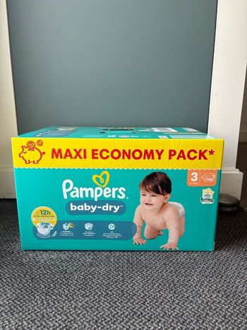 2 x cartons Taille 3 Pampers Baby Dry - Maxi Economy Pack