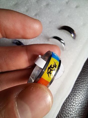 Bague acier inoxydable motifs