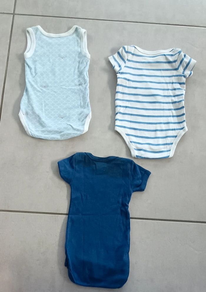 Lot de 3 bodies manches courtes garçon - 3 mois - photo numéro 2
