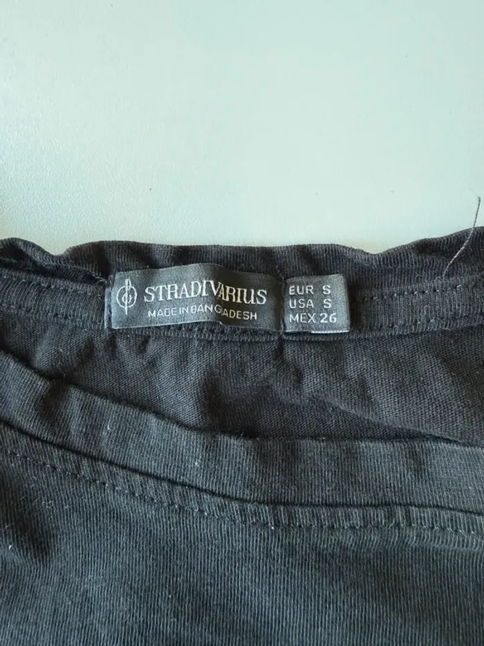 T-shirt noir je t’aime stradivarius - photo numéro 4