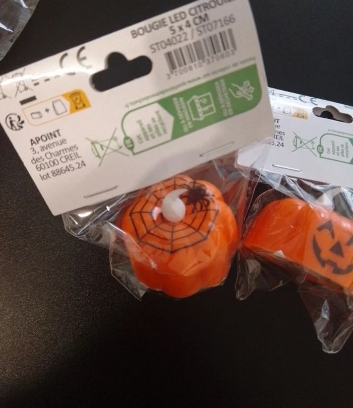 2 bougies Led d'Halloween - 5x4cm - neuf - photo numéro 3