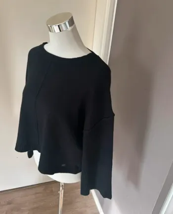 Bsb pull noir maille coupe oversize taille S