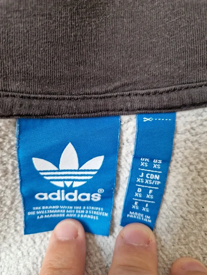 Veste sweat a capuche zip Adidas vintage taille xs - photo numéro 7