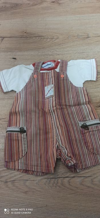 Ensemble salopette sucre d orge 3 mois