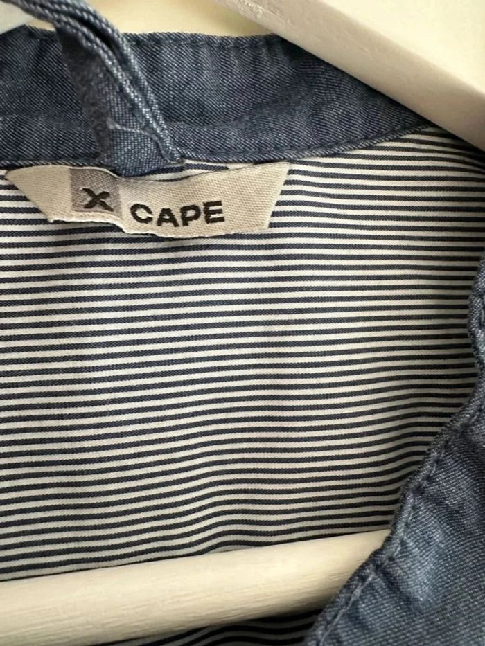 Chemise en col mao bleu homme x-cape taille L - photo numéro 3