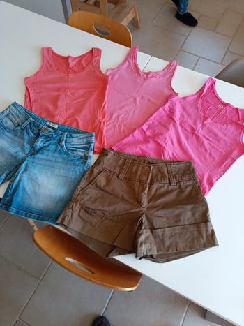 Lot femme été shorts et débardeurs 36/38