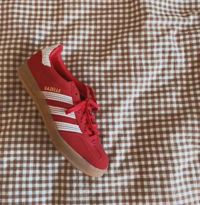 adidas Originals Gazelle Indoor – édition crochet rouge et crème - photo numéro 6