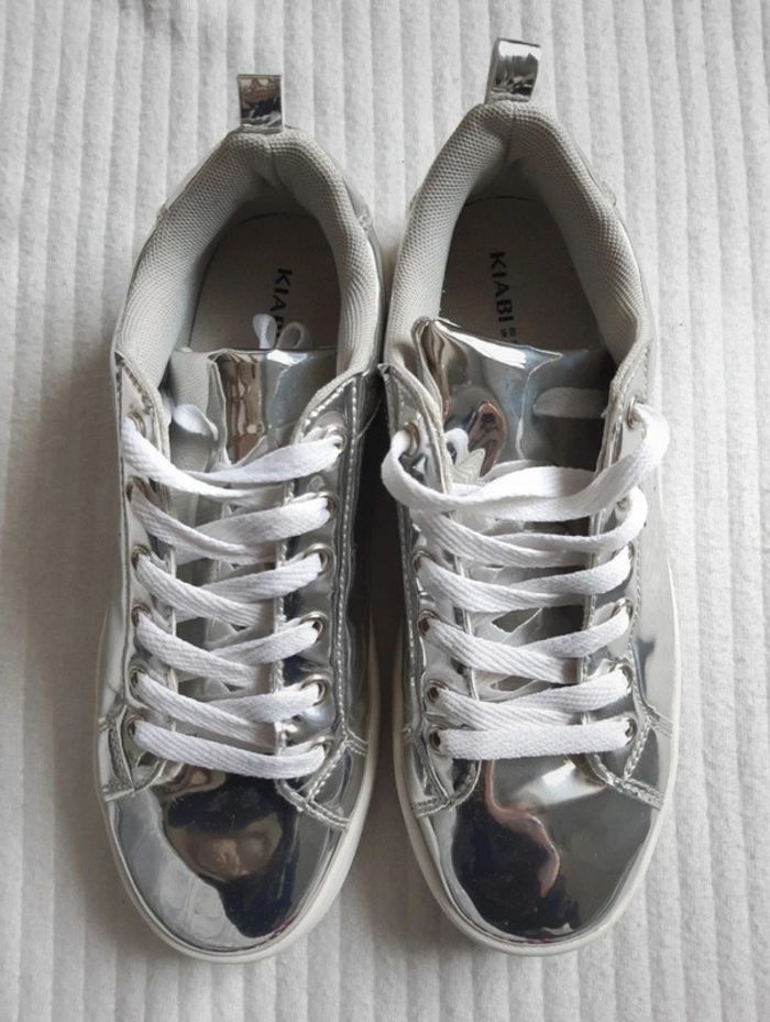 Baskets argentées kiabi 38 - photo numéro 6