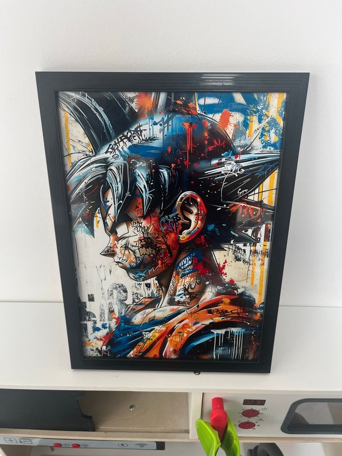 Cadre San goku street art dragon ball z