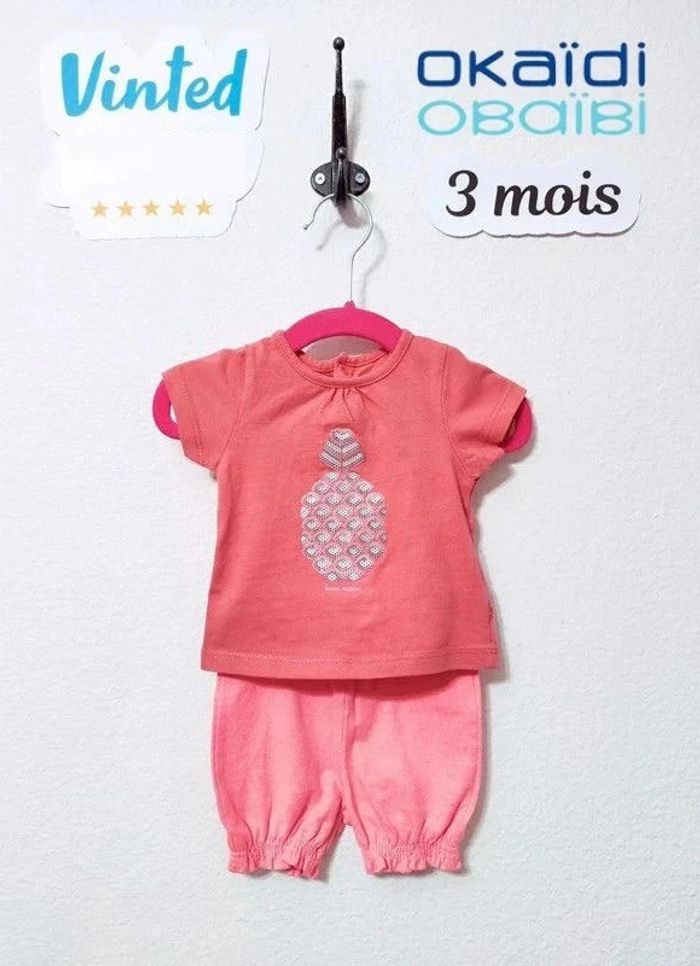 Ensemble bébé fille taille 3 mois Okaïdi