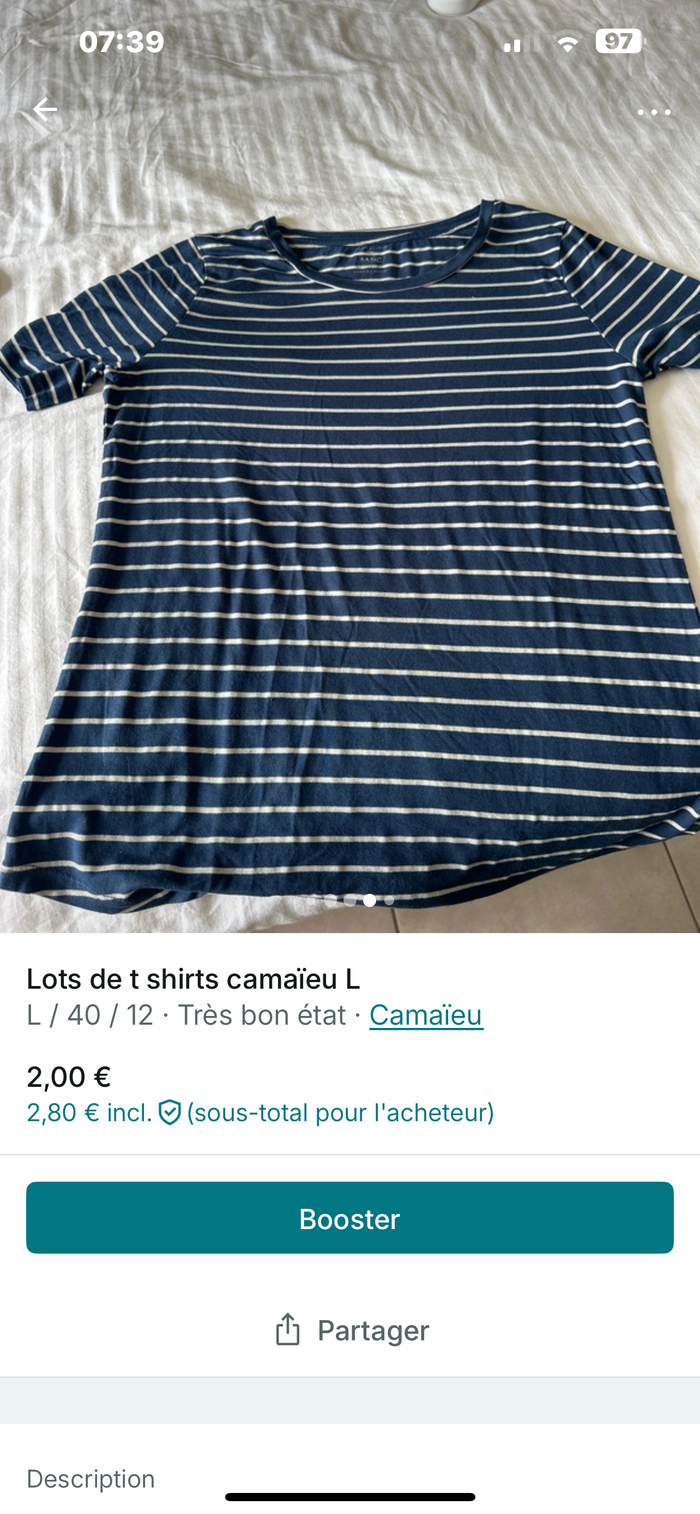 Lots de t shirts et pulls L - photo numéro 3