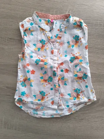 Chemise sans manches léger fleuri orchestra 4 ans