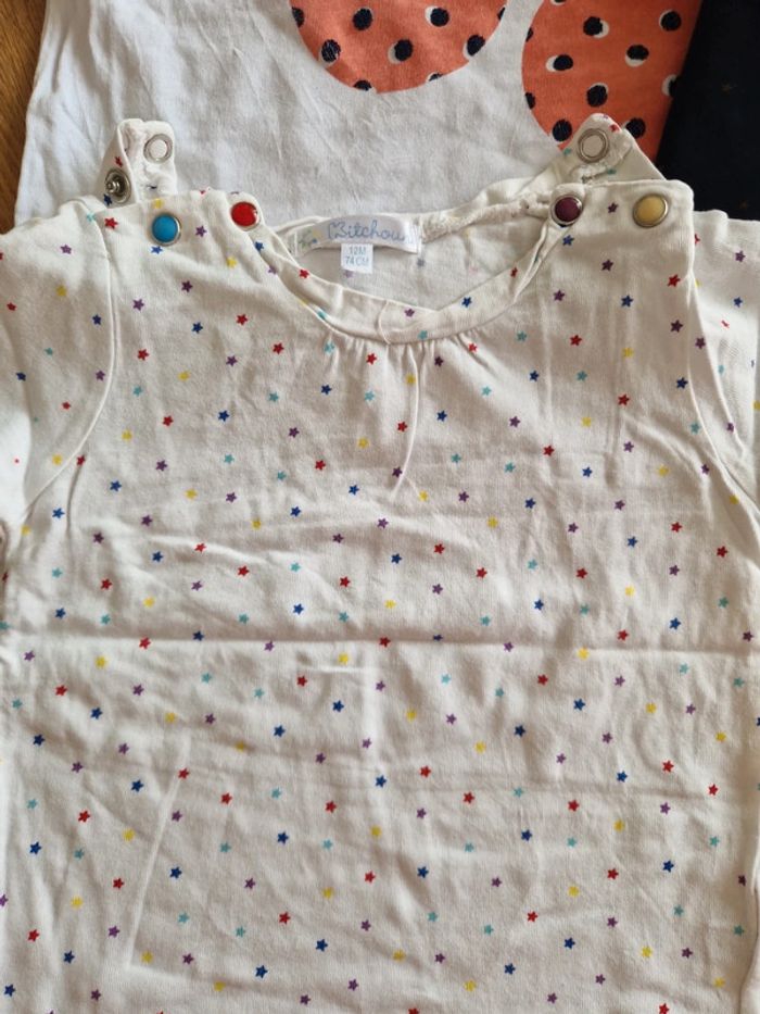 Lot t-shirt manches longues 12mois - photo numéro 4