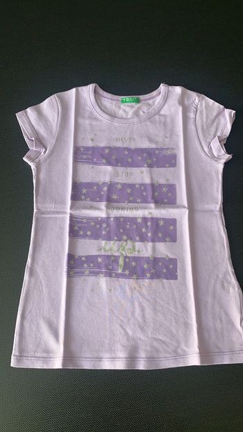 T-shirt fille 👧 Benetton 6-7 ans