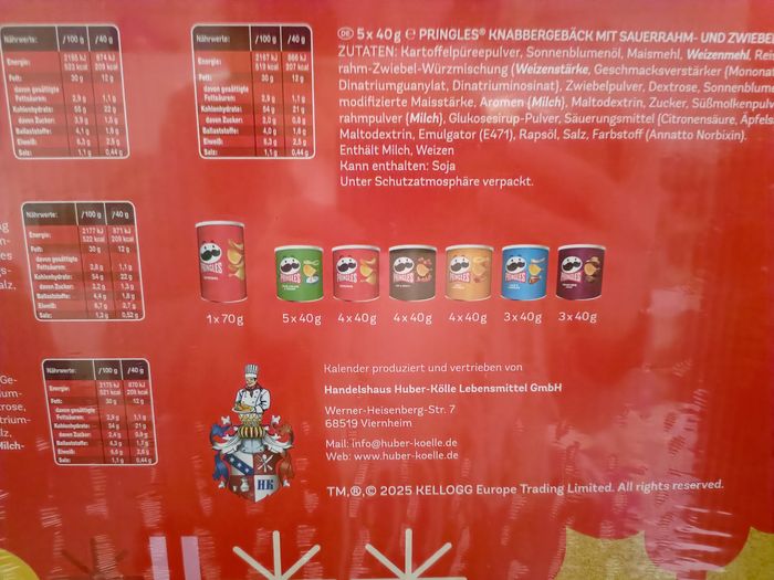 Calendrier de l'avent Pringles - photo numéro 3