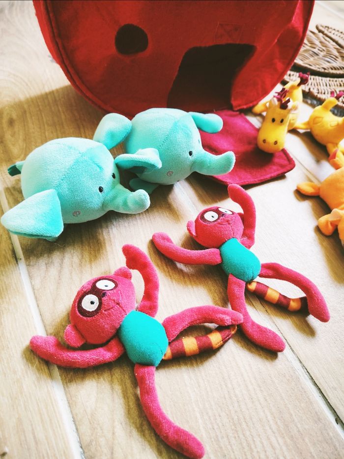 🐘 L'Arche de Noe avec animaux en tissu /peluche marque Lilliputiens - photo numéro 2