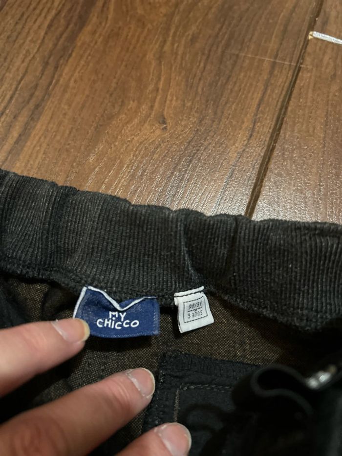 pantalon chaud à carreaux gris foncé  et beige My Chicco 3 ans - photo numéro 6