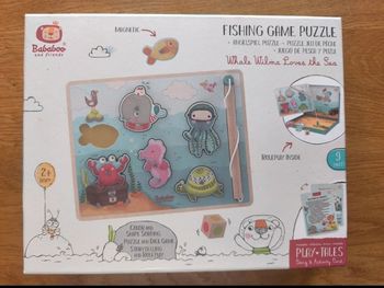 Puzzle jeu de pêche à la ligne en bois
