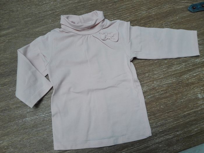 Lot de 4 t-shirts col roulé rose, doré ou gris - photo numéro 3