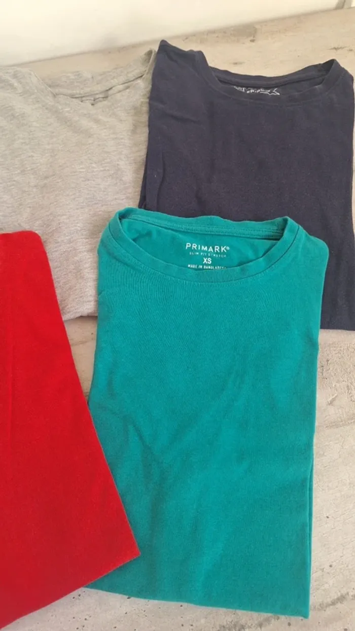 Lot de 5 tee-shirts MC unis garçon 13/14 ans - photo numéro 3