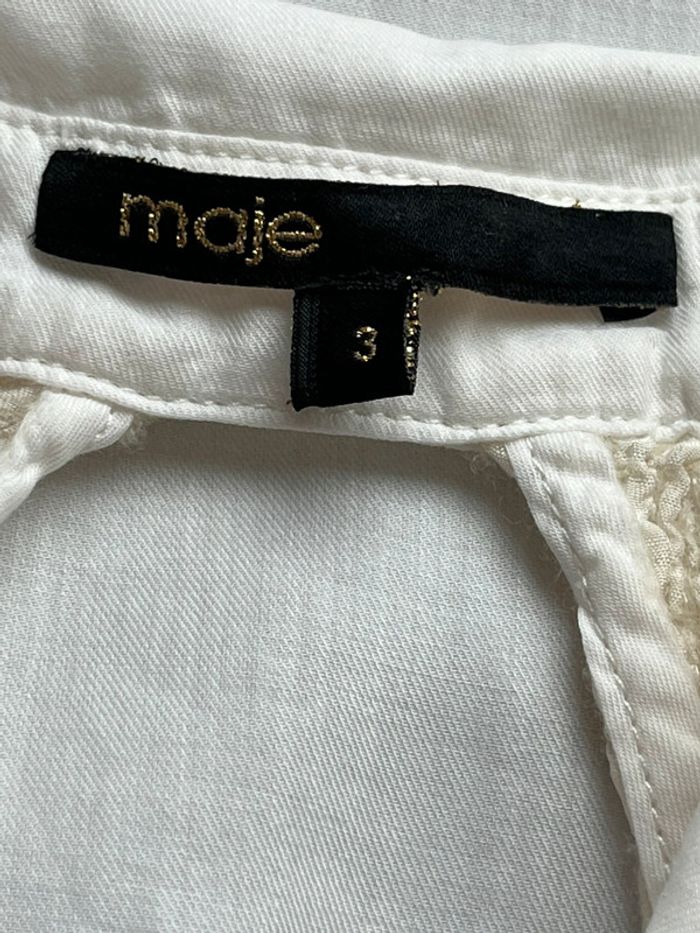 Chemisier écru et dentelle Maje L - photo numéro 6
