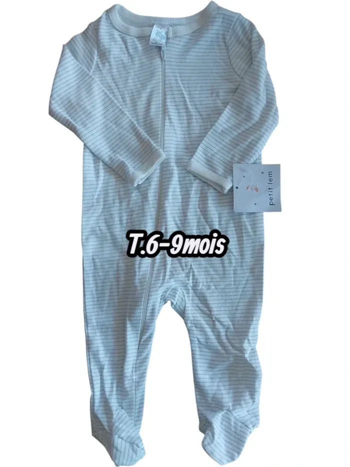 Grenouillère bébé garçon T.6-9 mois neuve avec étiquette