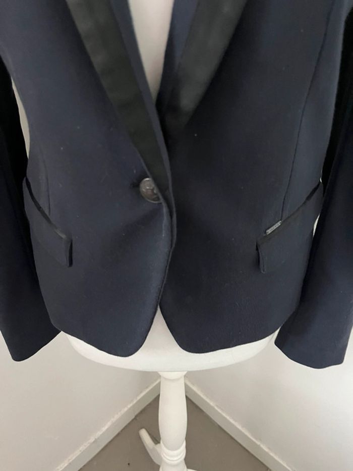 Veste blazer marine et noir cintré Ikks M - photo numéro 2