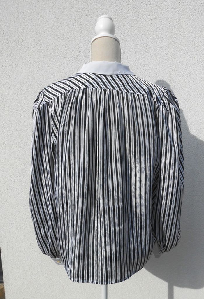 Chemise rayé vintage noir et blanc - photo numéro 4