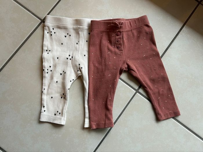 Lot 2 leggings Kiabi 6 mois