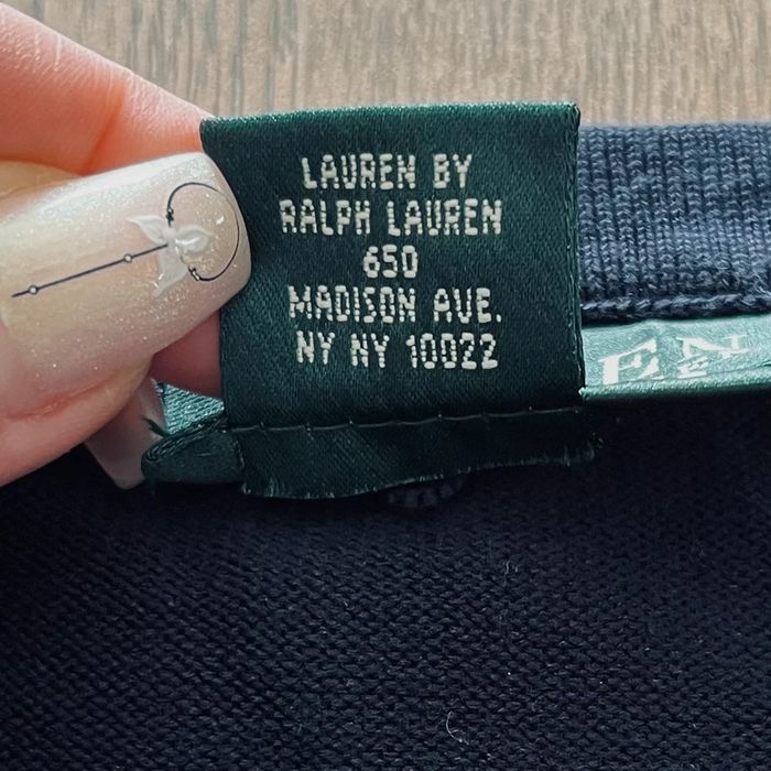 Pull manches 3/4 bleu marine Lauren ralph lauren pour femme, taille L - photo numéro 5